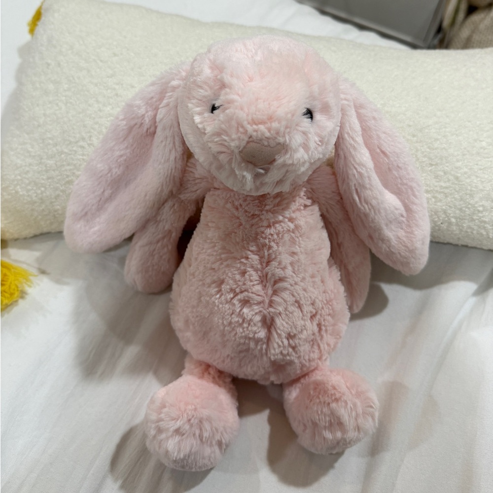 jellycat bashful pink bunny rattle dimensions